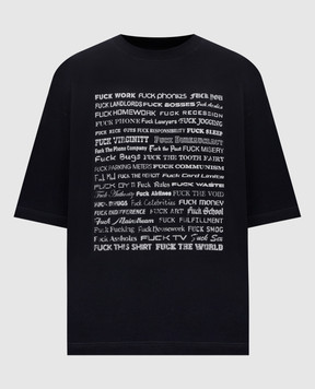 Vetements Black T-shirt Fuj everything ME76TR212BXw
