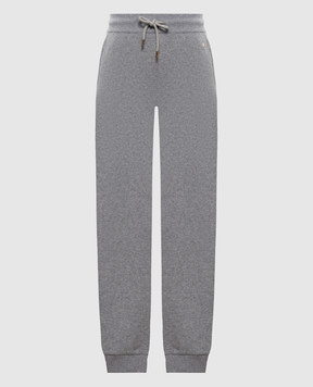 Balmain Grey cashmere and merino wool joggers PA0000000066