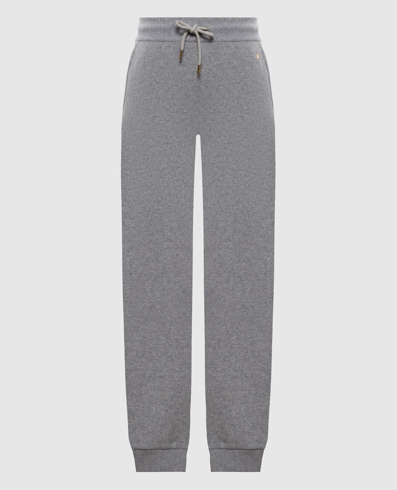 Grey cashmere and merino wool joggers