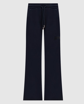 Off-White Blue sweatpants with textured logo 2FH00461B