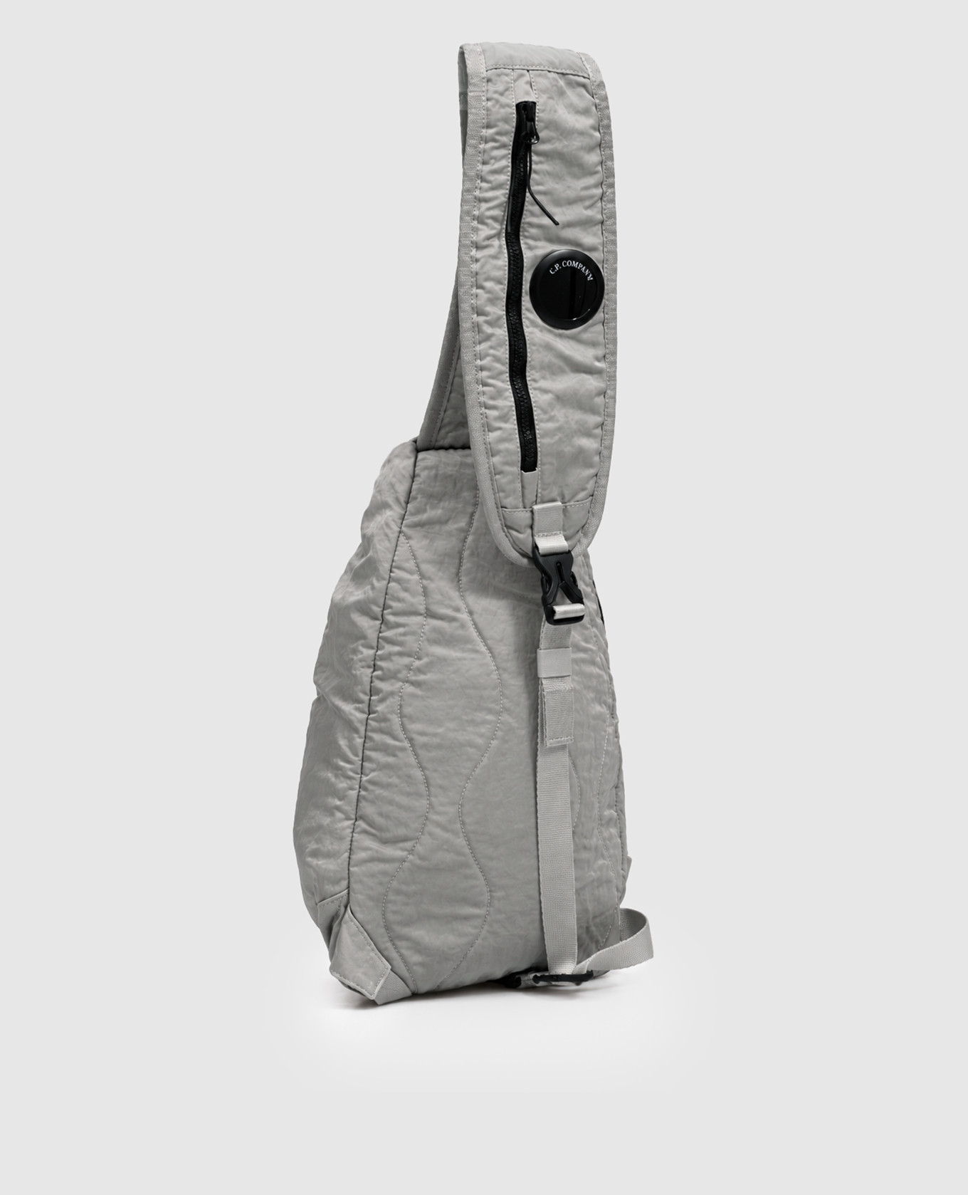 Children's gray sling bag with logo embroidery C.P. Company 3