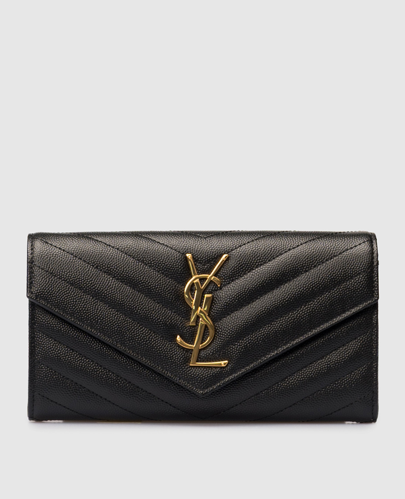 

CASSANDRE MATELASSÉ black glossy leather wallet Saint Laurent
