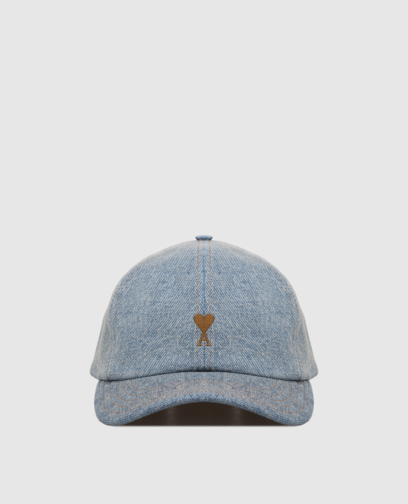 

Blue denim cap with embroidered emblem Ami Paris