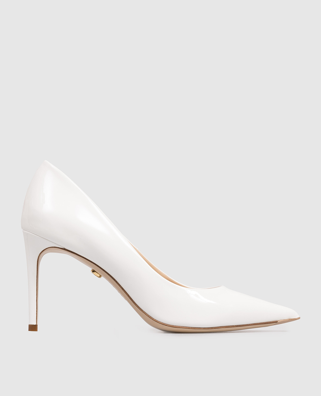 White patent leather shoes