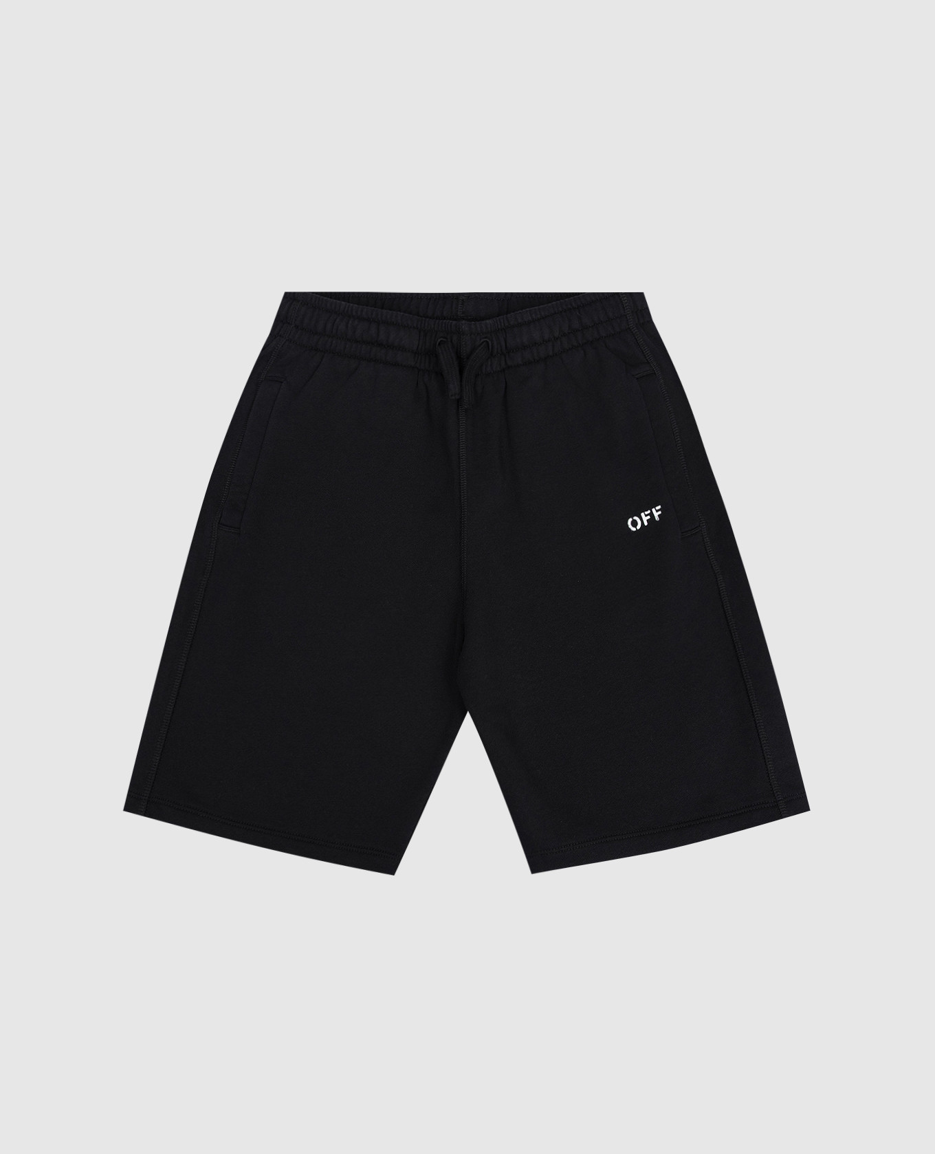 

Children's black shorts with Off logo print Off-White