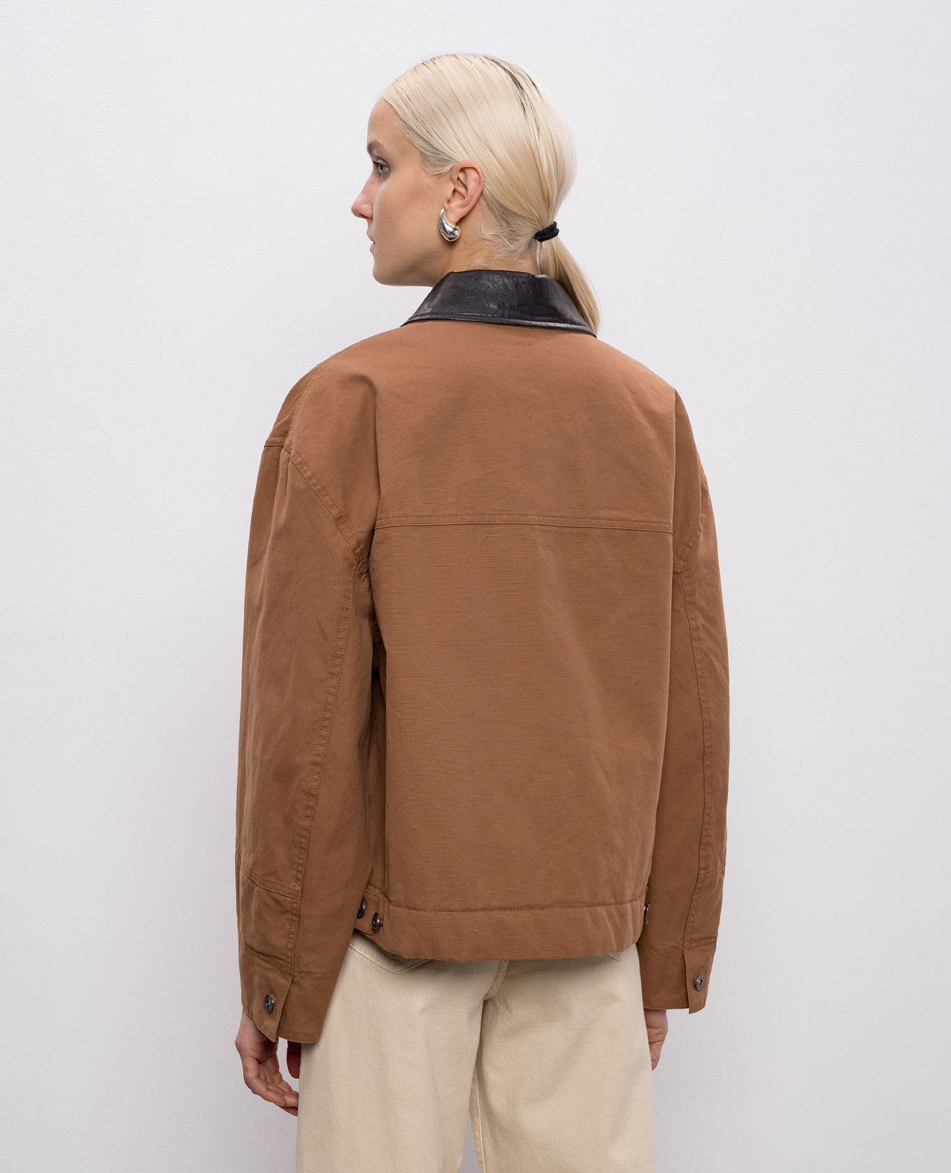 

Brown FRECCIA jacket with branded patch Max Mara Weekend