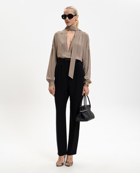 Tom Ford Brown silk blouse CA3340FAX1507