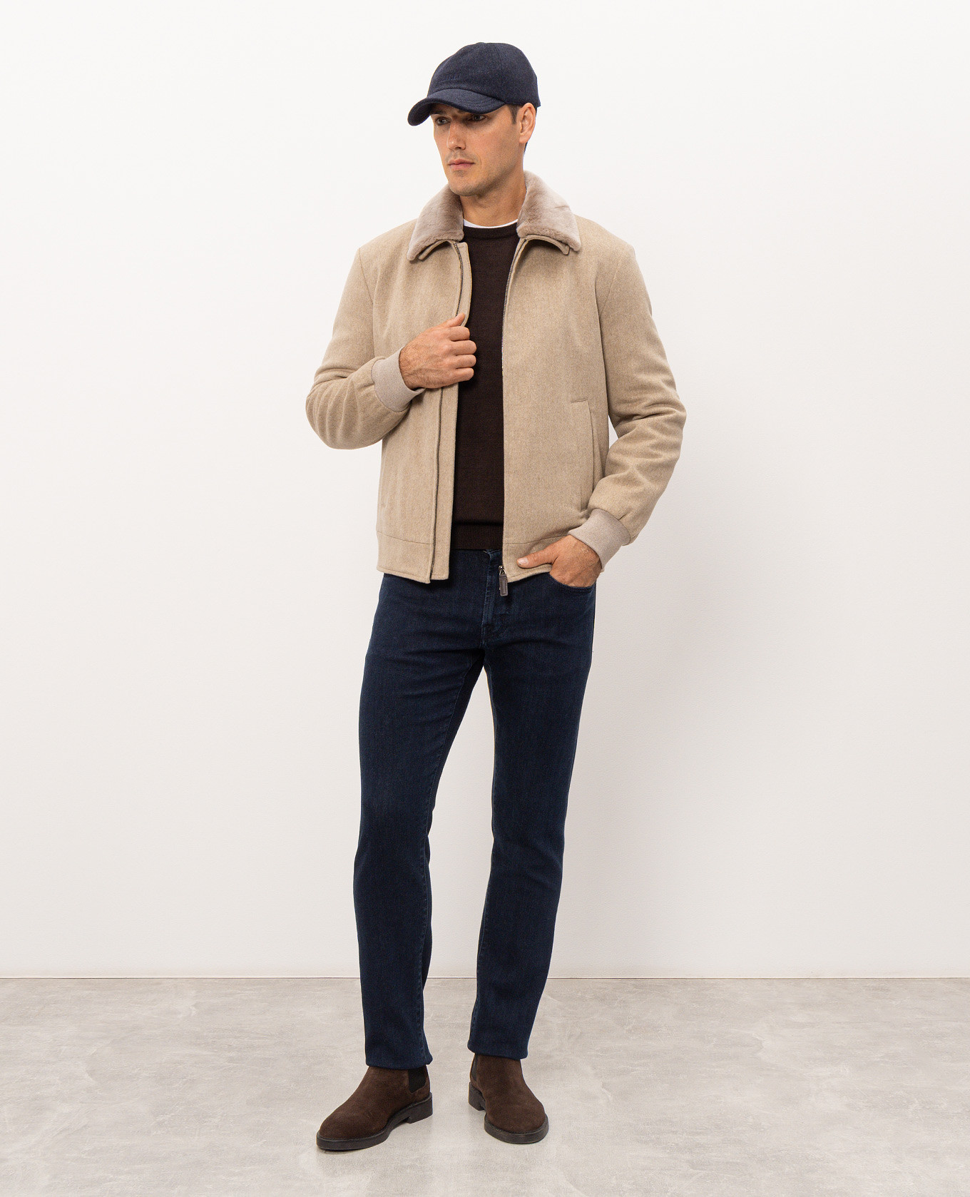 Brown wool, silk and cashmere jumper Cashmere&Whiskey 2
