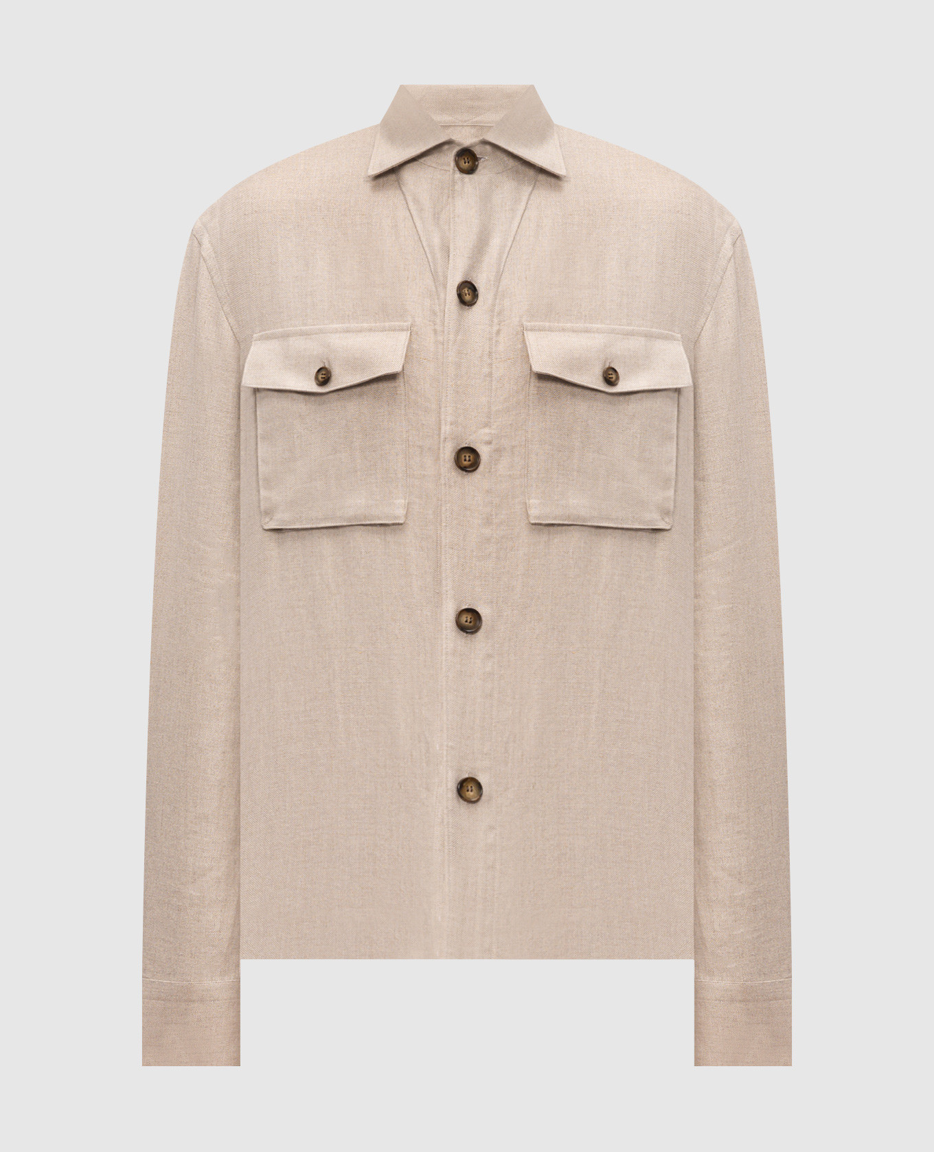 Beige linen shirt