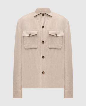 Enrico Mandelli Beige linen shirt SAHAR26101