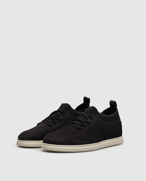 Lanciotti De Verzi Black nubuck sneakers SNEAKERS