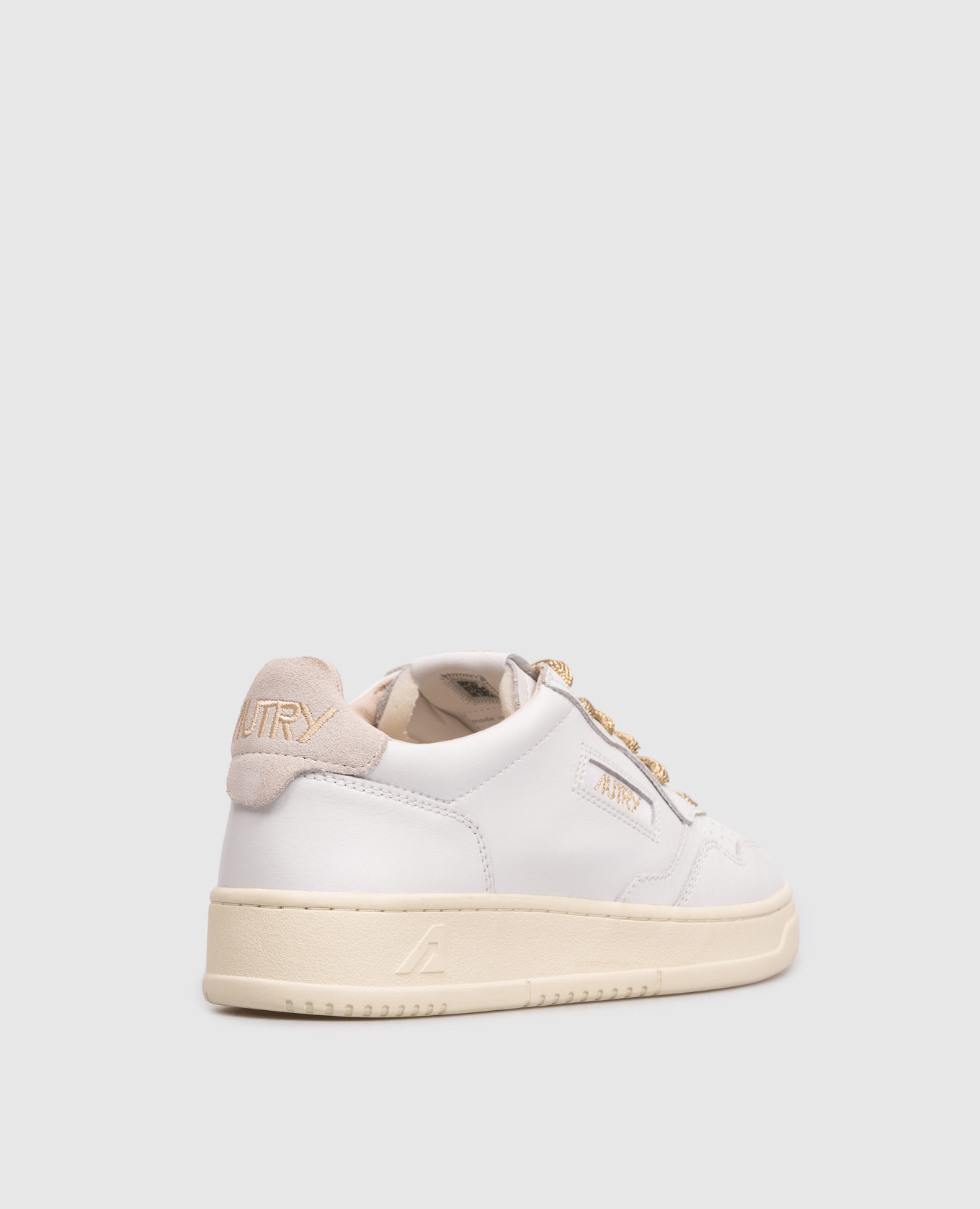 

Medalist white leather sneakers with lurex AUTRY