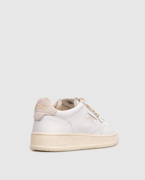 AUTRY Medalist white leather sneakers with lurex A1UNAULWSW01
