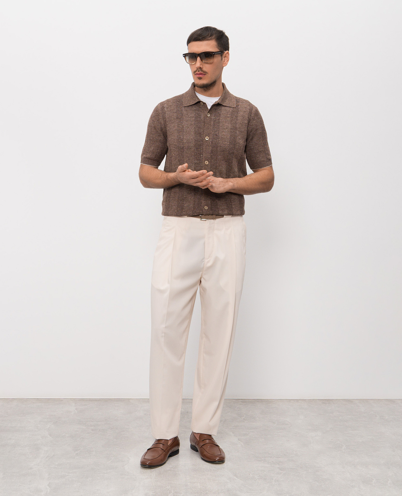 

Brown linen shirt Brunello Cucinelli