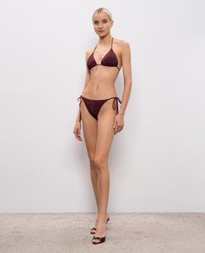 Venuja Burgundy swimsuit MALIBU with crystals BI005A