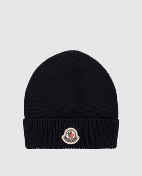 Moncler ENFANT Children's blue hat with logo L19513B00006M2861