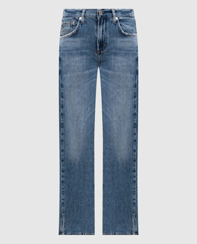 CITIZENS OF HUMANITY Blue jeans with logo patch 2286B1932