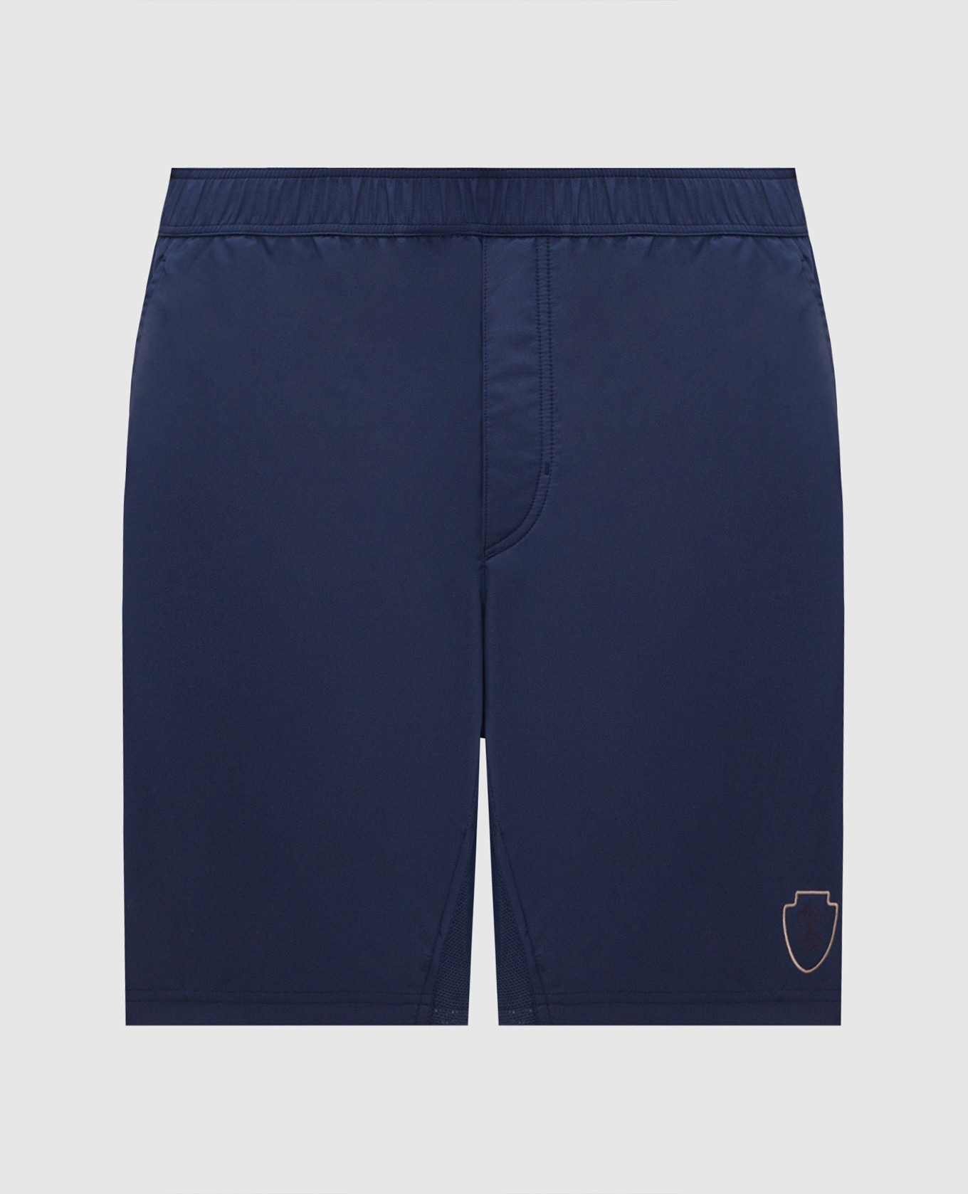 Blue shorts with logo print