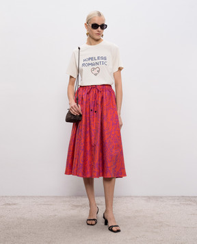 Max Mara Coral skirt BERLINA with silk MXMBERLINA