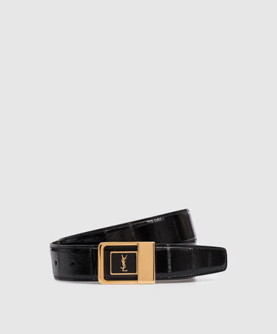 Cassandre black leather belt