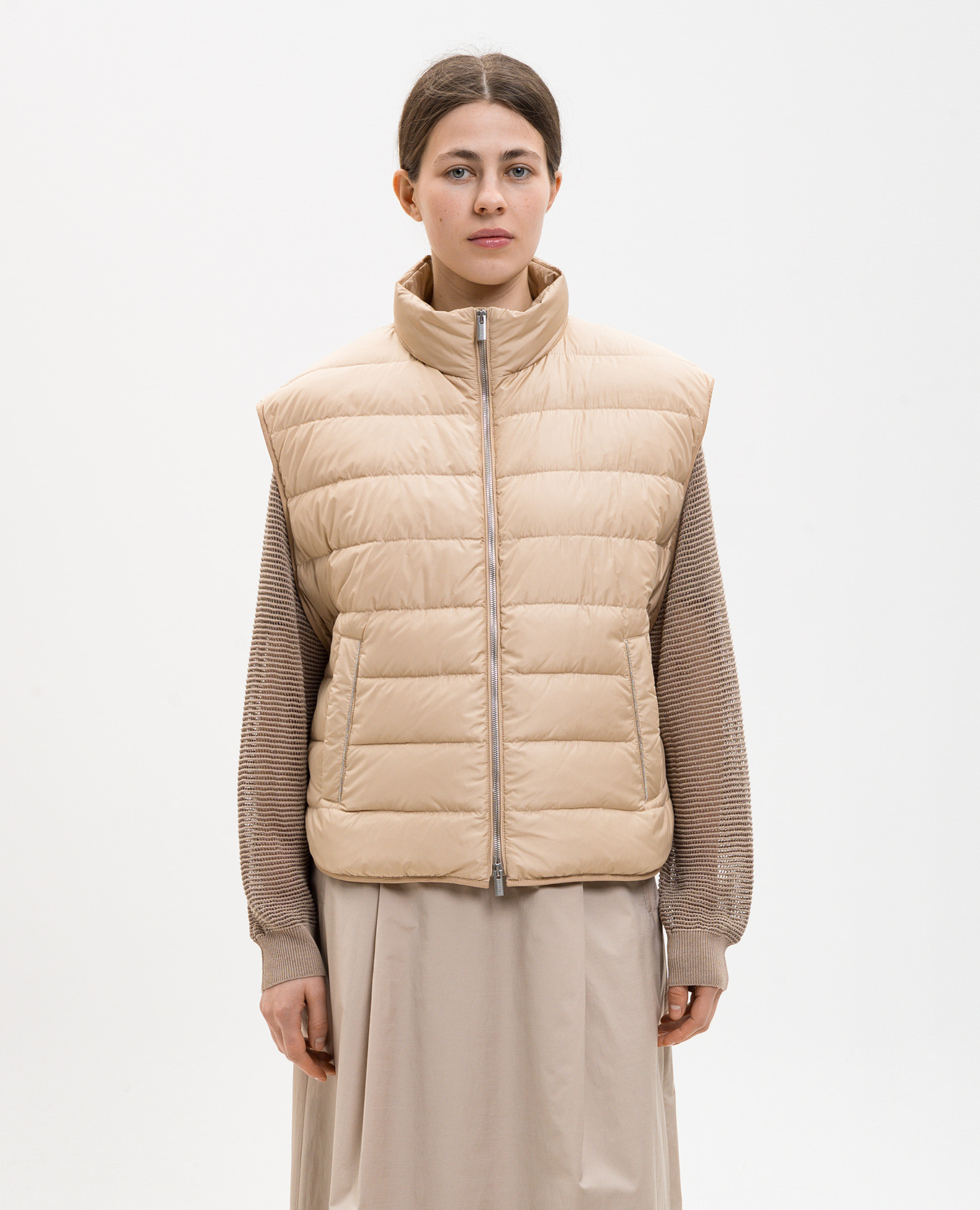 

Beige down vest Peserico