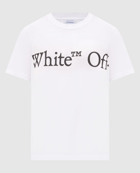 Off-White White T-shirt with contrast logo print 44MAA16MF26J00G