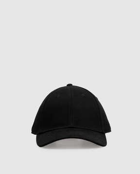 Palm Angels Black cap with contrasting logo embroidery PAMLB001FB004