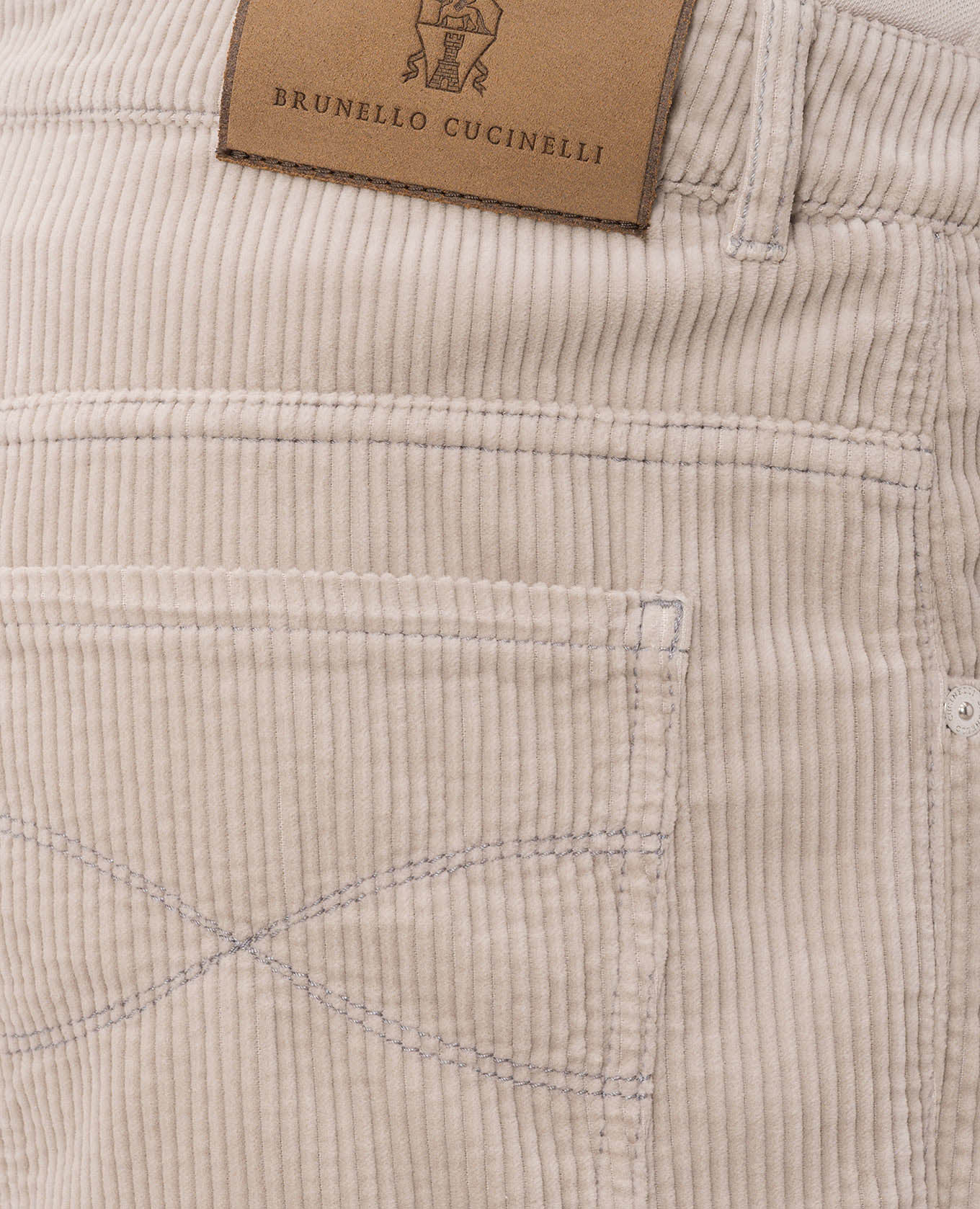 Beige corduroy pants Brunello Cucinelli 5