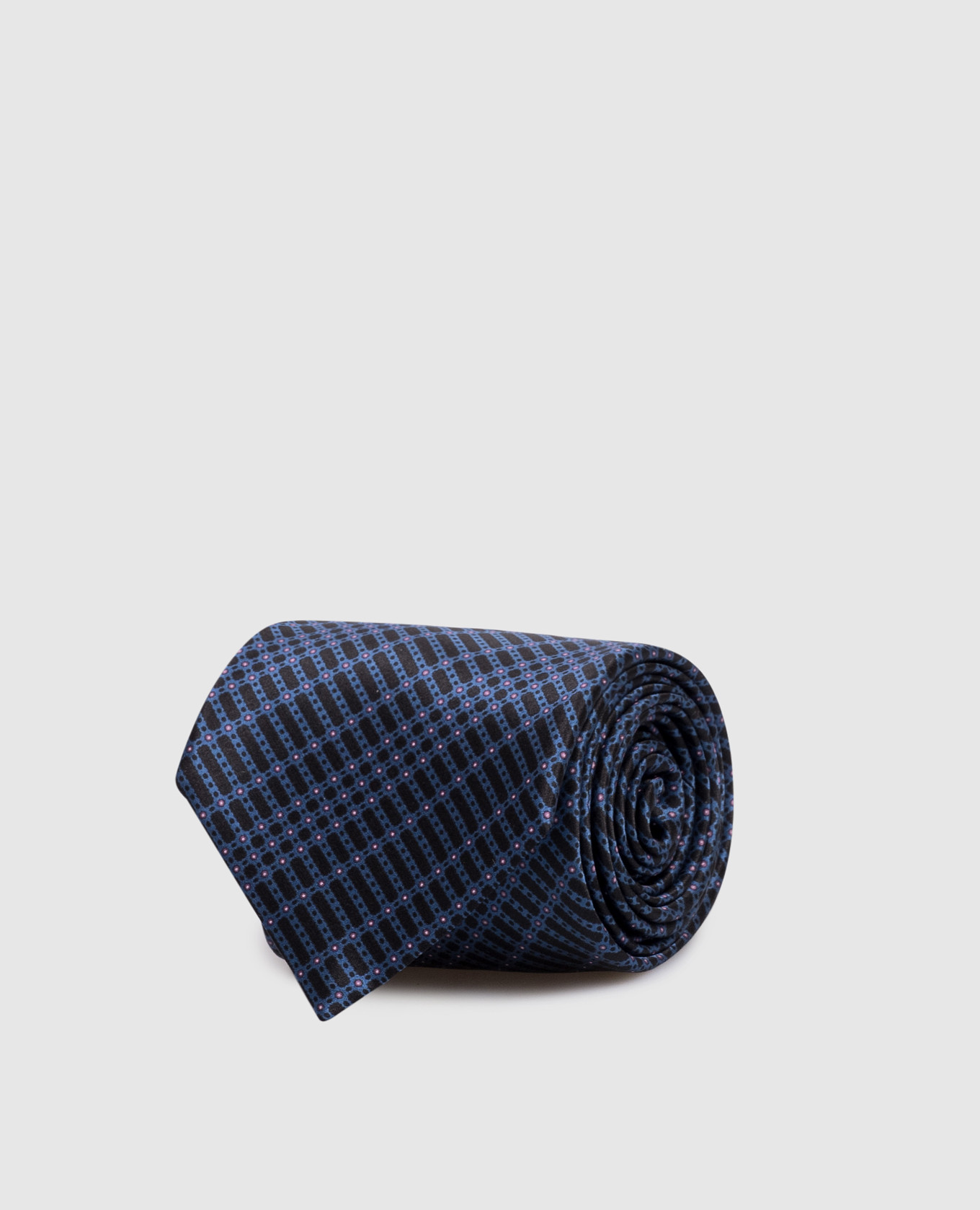 

Geometric pattern silk tie Stefano Ricci, Blue
