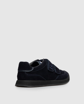 Dolce&Gabbana Children's blue suede DG Cushion sneakers DA5321A02343940
