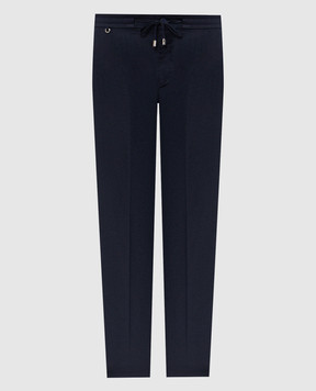 Stefano Ricci Navy blue linen pants M1T6100051LCTL1U