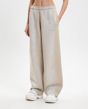 Alexander Wang Beige insulated sweatpants with a distressed effect UCC1264441