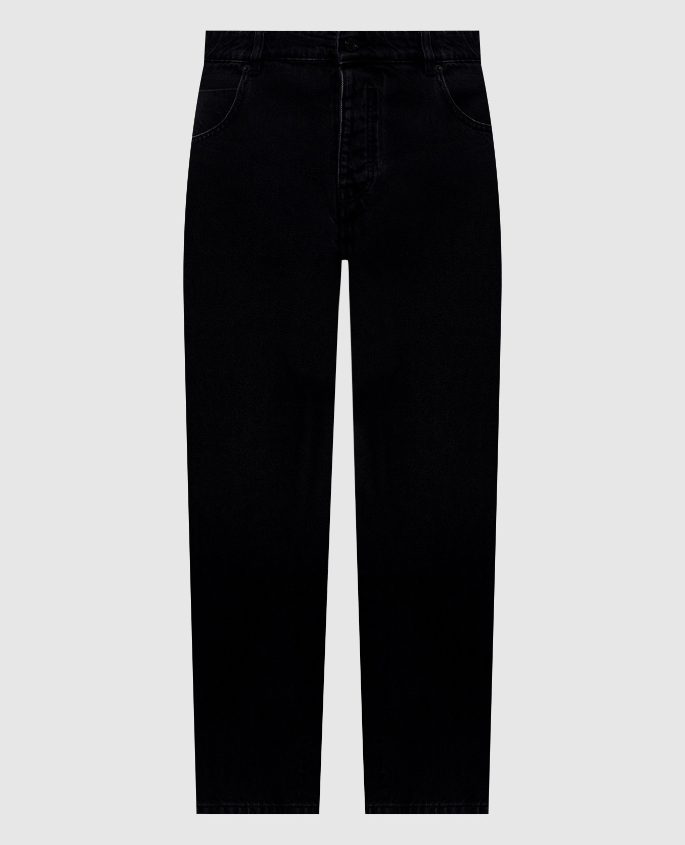 Black jeans with logo patch Balmain