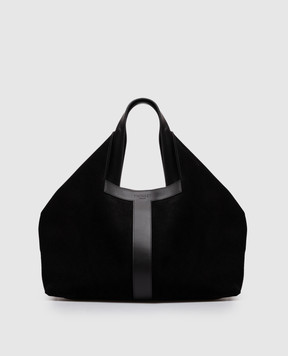 Twinset Black suede tote bag 262TB7141