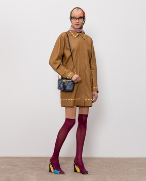 Fendi Selleria brown deerskin coat FPS916AW9Y