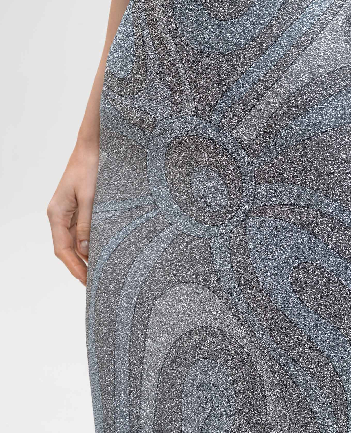 

Gray midi skirt in Marmo print with lurex PUCCI, Grey