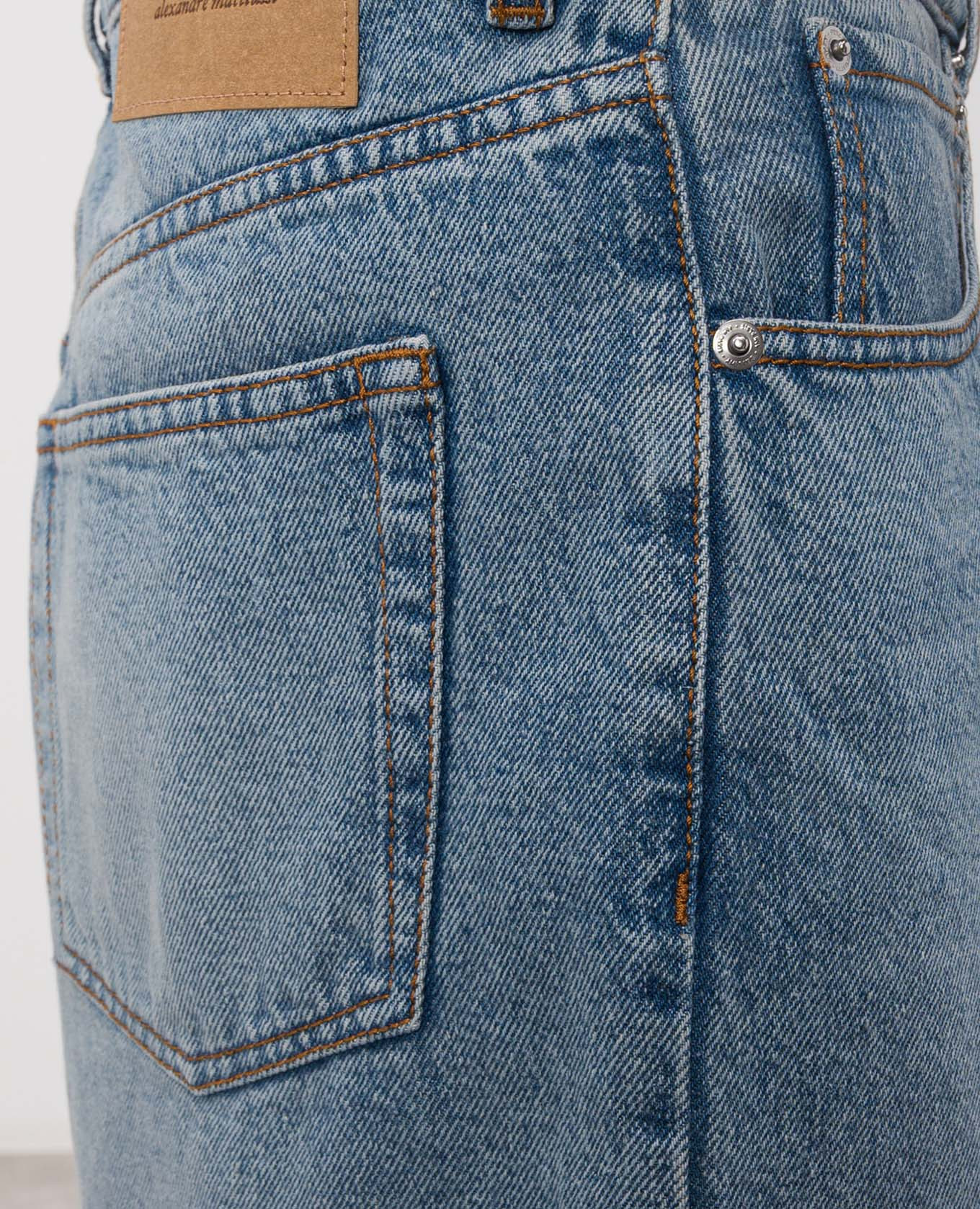 

Blue denim shorts with logo patch Ami Paris