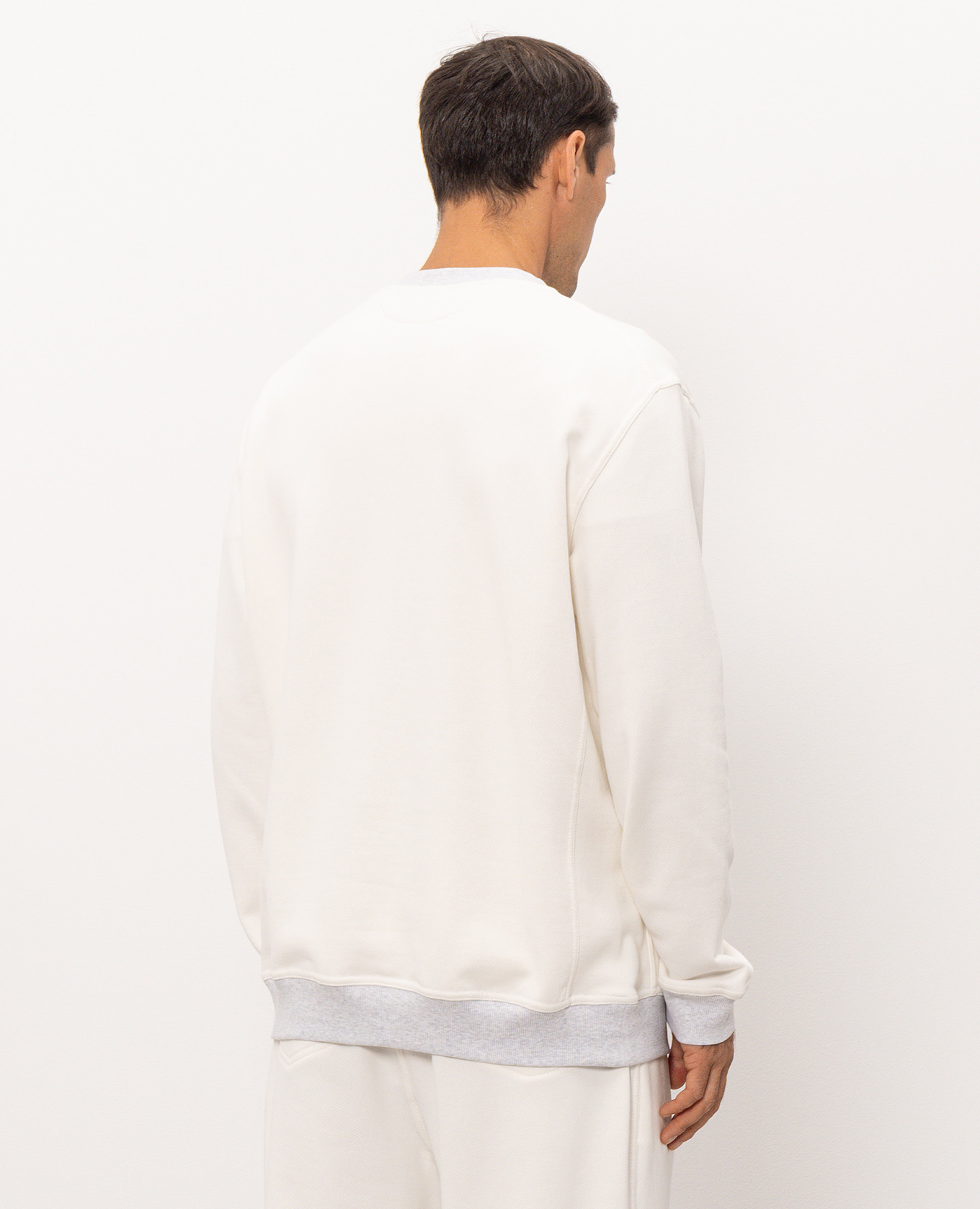 Ivory sweatshirt with embroidery Brunello Cucinelli 4