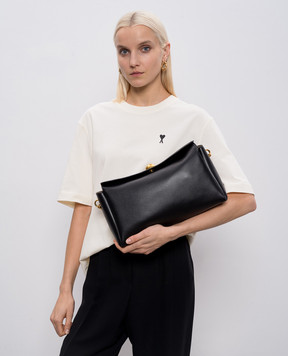 Ami Paris Black Carrousel leather bag ULL712AL0103