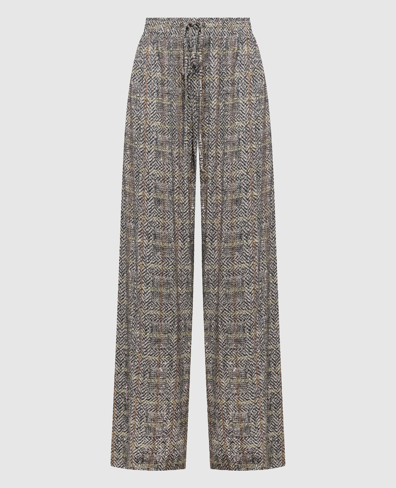 Beige pants with crystals