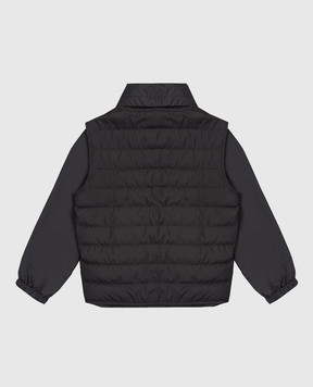 Moncler ENFANT Children's black Gizem transformer jacket L19541A00057597X2