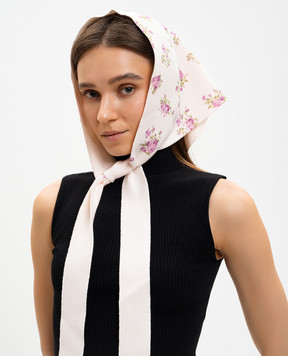 Magda Butrym Pink printed scarf KNITWEAR22SCARF393526