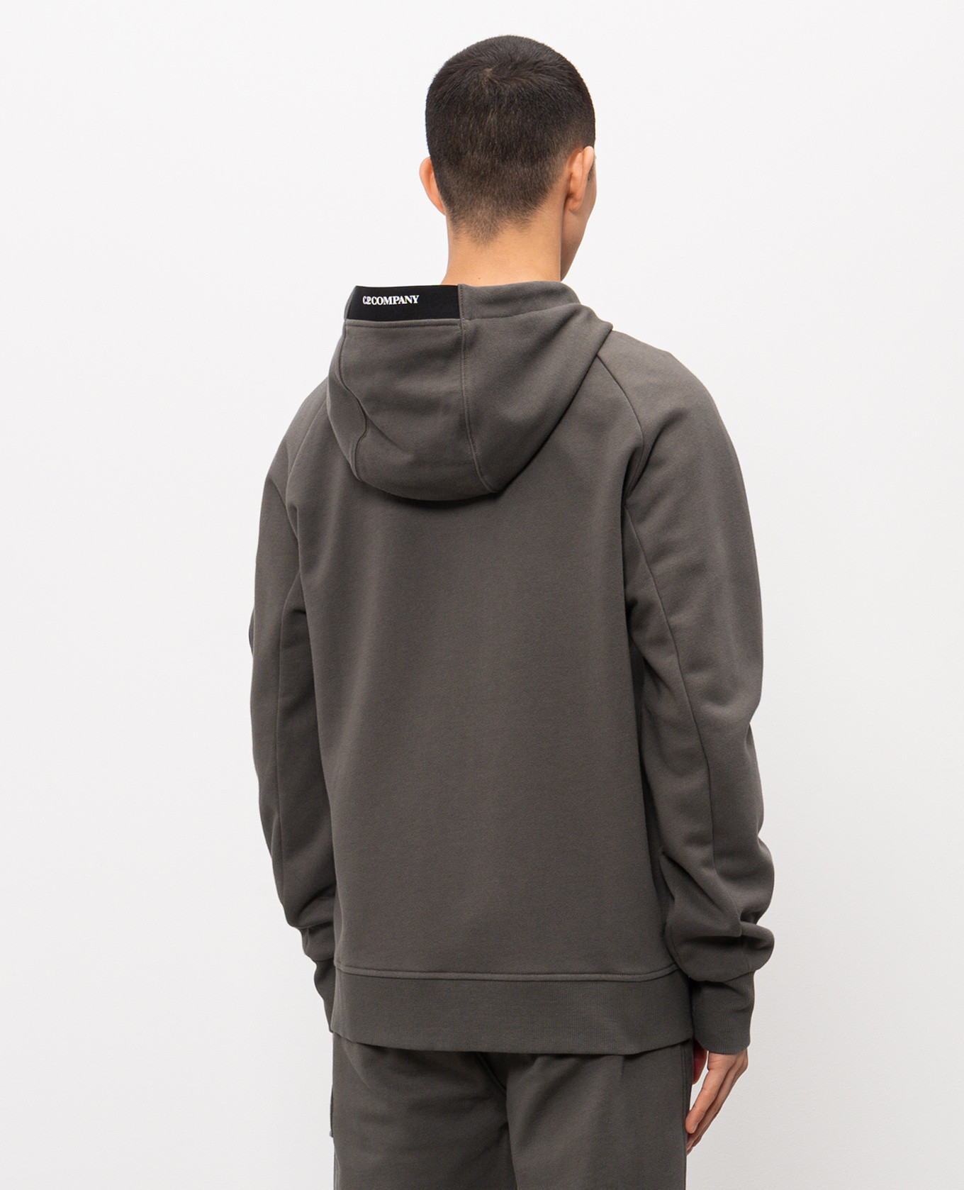 

Khaki sports jacket with logo patch C.P. Company