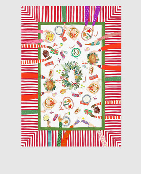 TESSITURA TOSCANA TELERIE HAND ON XMAS tablecloth with linen NT250116020067
