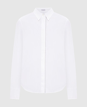 Brunello Cucinelli White shirt with a monil chain M0091MA626