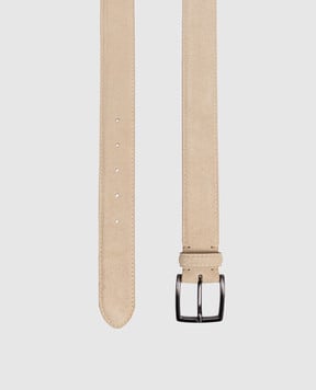 Peserico Beige suede belt with logo R72034C0CC775