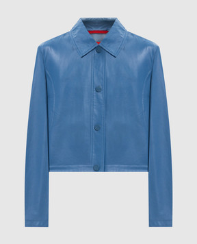 Max & Co Blue leather jacket BOCCALE MCOBOCCALE