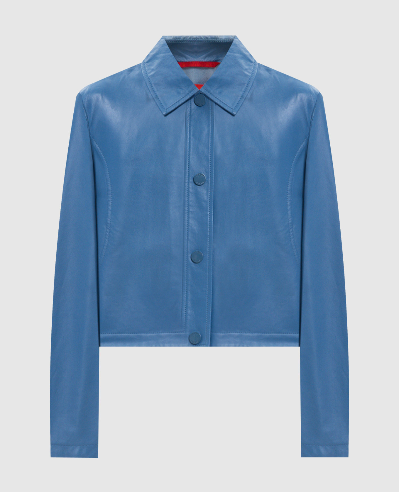 

Blue leather jacket BOCCALE Max & Co