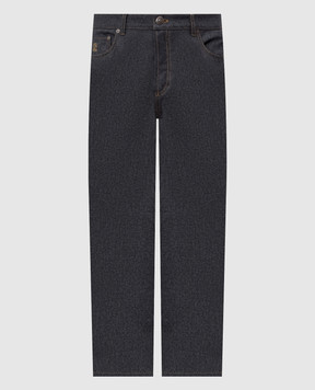 Brunello Cucinelli Gray wool pants M038PF1012