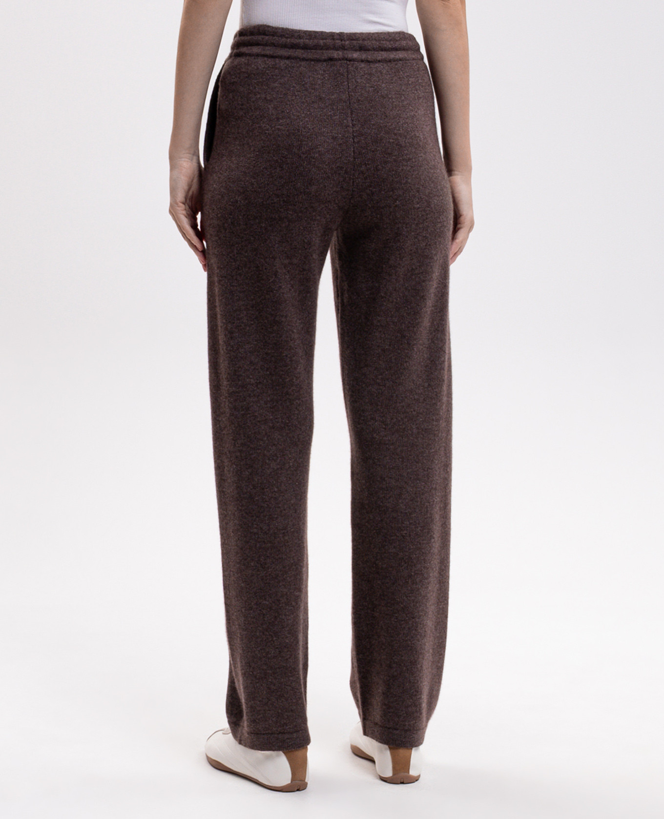 Brown cashmere and wool pants Sporty & Rich 4